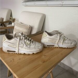 Nike Air Max Cream and Tan Sneakers